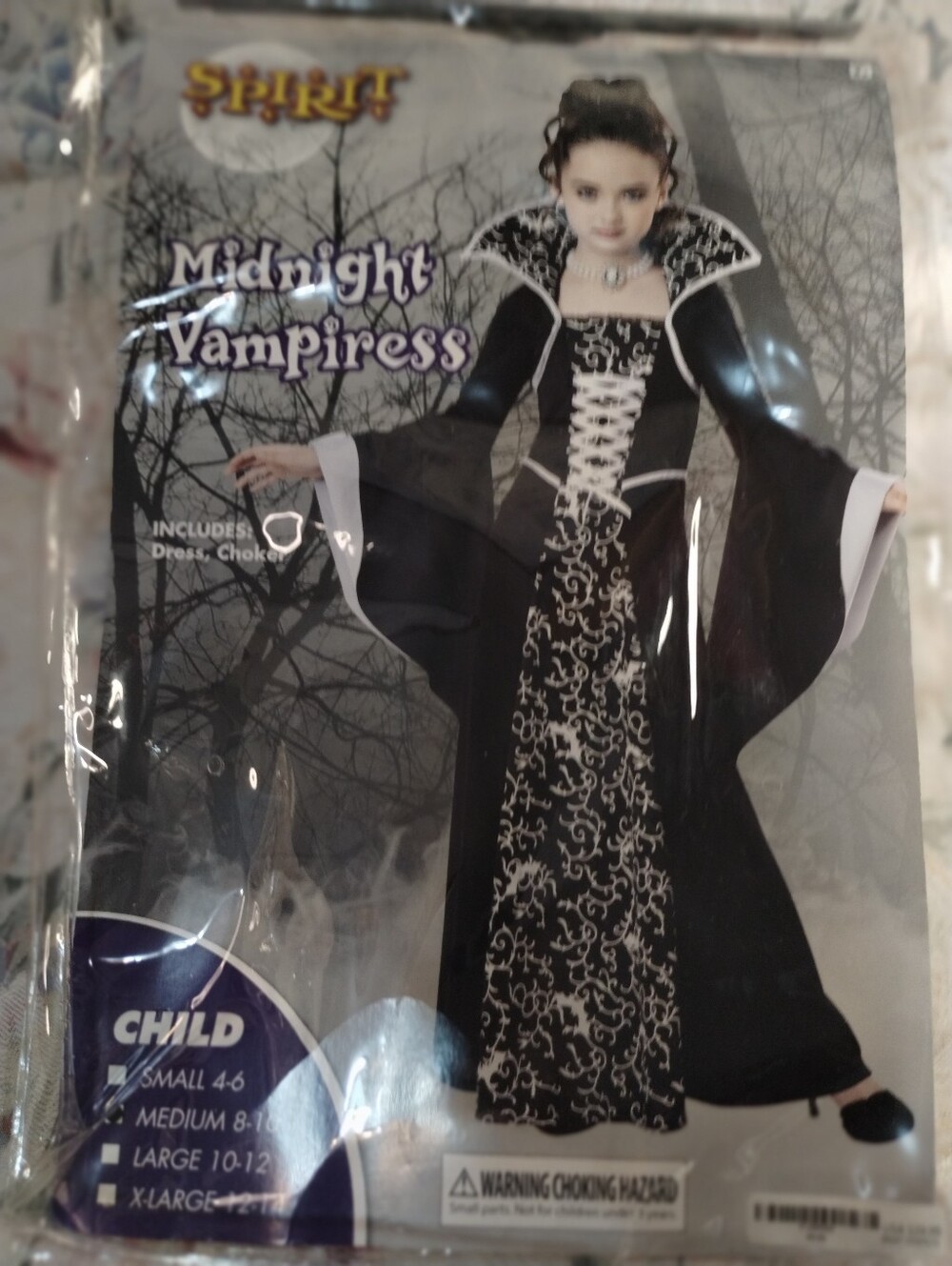 Spirit Midnight Vampirest Child Halloween Costume Size Medium